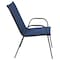 Flash Furniture Navy Outdoor Stack Chair w/ Flex Material, PK5 5-JJ-303C-NV-GG - alternate 9